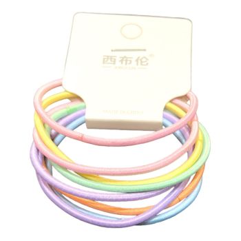 Girls Summer Pastel Snag Free Hair Elastics