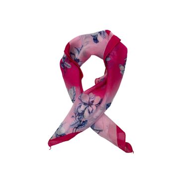 Ladies Floral Print Chiffon Square Scarves