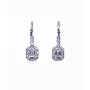 Silver Clear CZ Drop Earrings (£17.95 per pair)