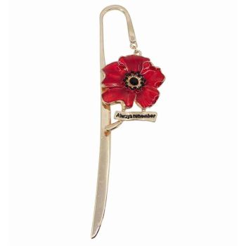 Enamelled Poppy Bookmark 