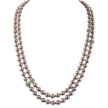 Venetti Glass Pearl & Diamante Necklace