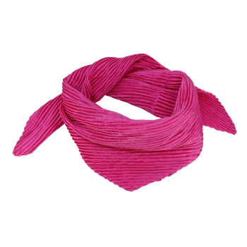 Satin feel pleated neck scarves.
