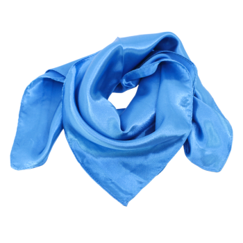 Plain satin square scarves.

