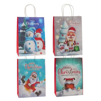 Assorted Recyclable Christmas Gift Bags 