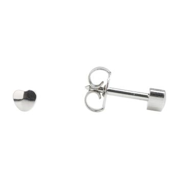 3mm Regular Stainless Heart Stud Earrings