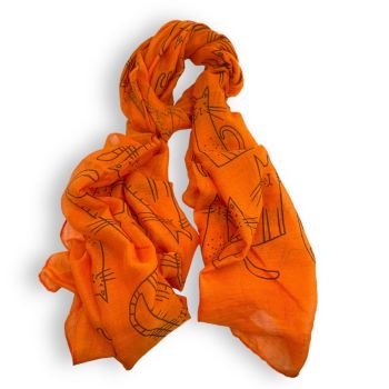 Ladies Cat Maxi Scarves
