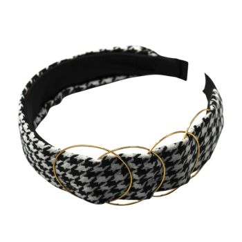 Gold Ring Houndstooth Headband
