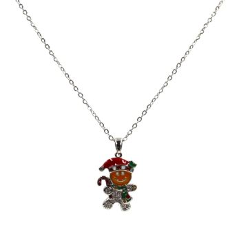 Diamante & Enamelled Christmas Santa Pendant
