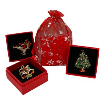 24 Assorted DIY Christmas Brooches Offer
