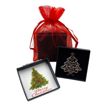 Boxed Christmas Tree Brooch