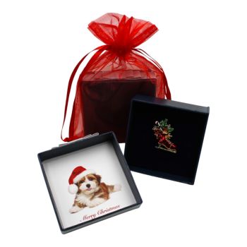 Boxed Christmas Ice Skating Brooch