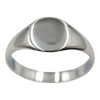 Sterling silver ring, Silver children's signet Ring