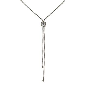 Gold or Rhodium colour plated necklace with genuine Clear crystal stones.

