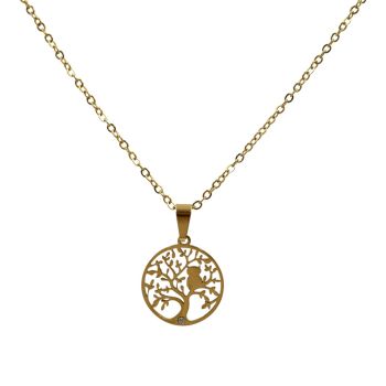 Stainless Steel Tree of Life Pendant