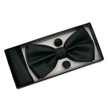 Boxed Bow Tie, Handkerchief & Cufflink Set