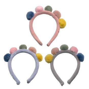 Assorted Fluffy Pom Pom Headbands