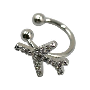 Diamante Airplane Ear Cuff