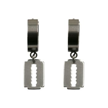 Stainless Steel Razor Blade Earrings 