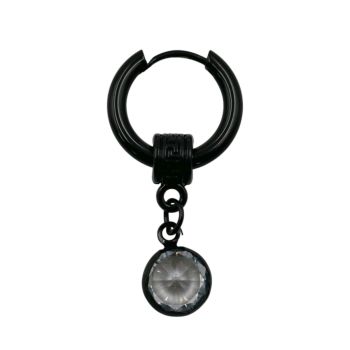 Stainless Steel Hoop Earring with Pendant