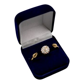 Boxed Diamante Double Finger Ring