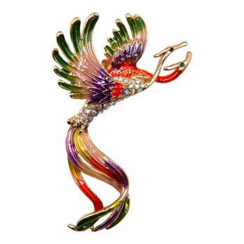 Venetti Ladies enamel Bird brooch encrusted with genuine ab crystal stones.

Available in lilac tone ,light Blue tone ,and green multi.

Sold as a pack of 3 per colour or 3 assorted .

Size approx 4 x7 cm 