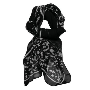 Filigree & Flower Chiffon Scarf