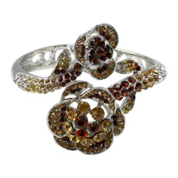 Diamante Flower Bangle
