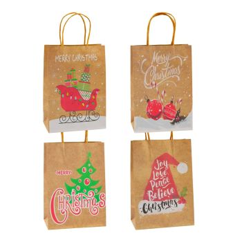 Assorted Small Christmas Recyclable Gift Bags 
