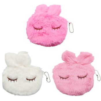 Assorted Faux Fur Bunny Coin Purses