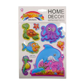 Assorted Embossed Dolphin Wall Stickers