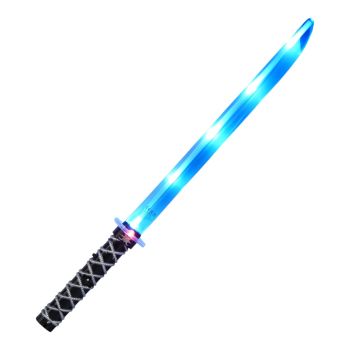 Boys acrylic light up ninja samurai sword with sound effects.
