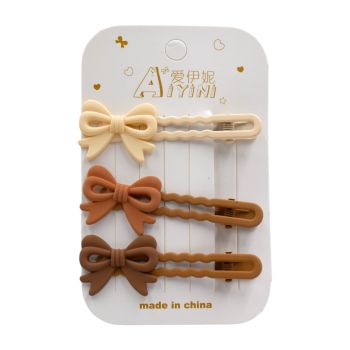 Brown Themed Bow Concord Clip
