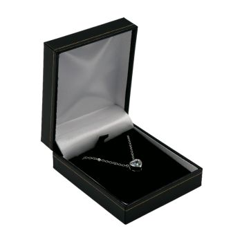 Classic Black Leatherette Pendant Box