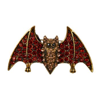 Halloween Diamante Bat Brooch 