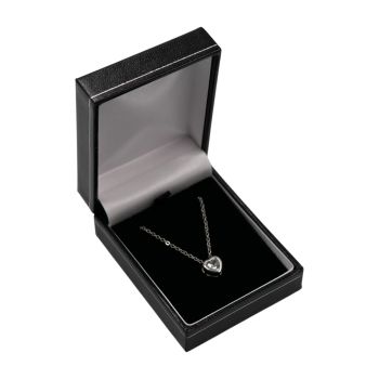 Black/ Silver Leatherette Deep Pendant Box