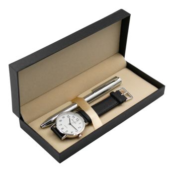 Gents Boxed Ballpoint Pen & Watch Gift Set
