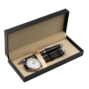 Gents Boxed Ballpoint Pen & Watch Gift Set