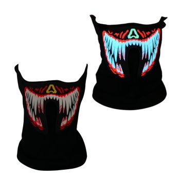 Sound Activated LED Half Face Mask