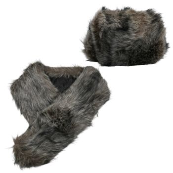 Ladies Winter Faux Fur Hat and Scarf Set