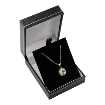 Black/Gold Leatherette Deep Pendant Box