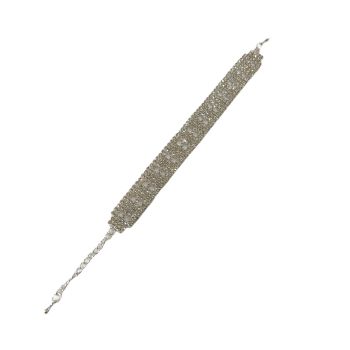 Ladies diamante bracelet .

Great for a wedding or prom .Available in gold colour plating or Rhodium colour plating .

Sold as a pack of 3 per colour or 4 assorted .

Size approx 8inch including extension chain .