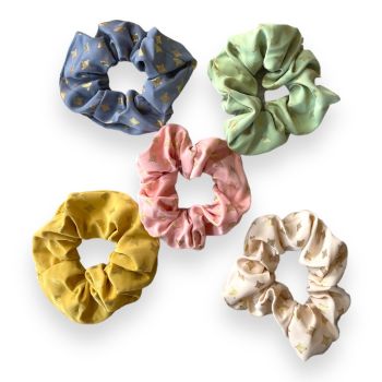 Ladies Silk Feel Autumn Scrunchies 