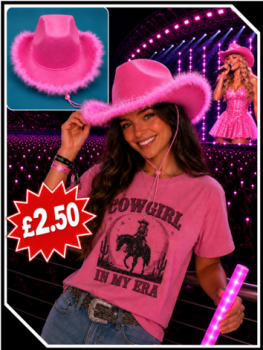 Feather Trim Cowboy Hat