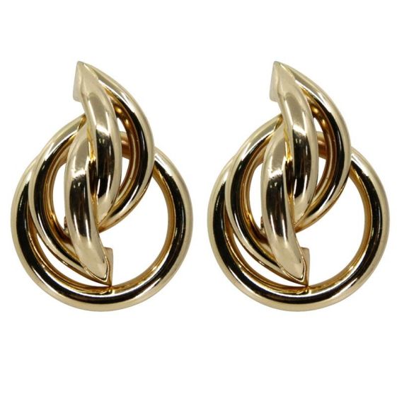 Interlinked Pierced Drop Hoop Earrings (£1.20 per pair)