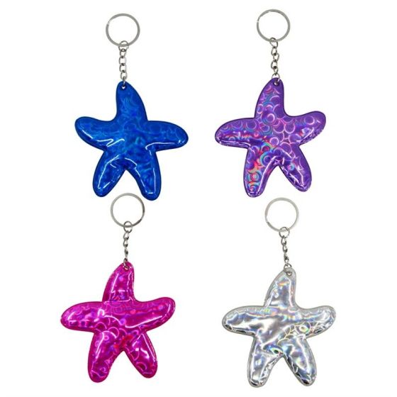 Assorted Holographic Starfish Keyring (30p Each)