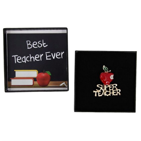 Best Teacher Apple Brooch Gift Offer (£2.10 Each)