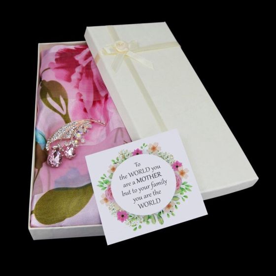 Mother's Day Scarf And Brooch Set (£3.00 Each)