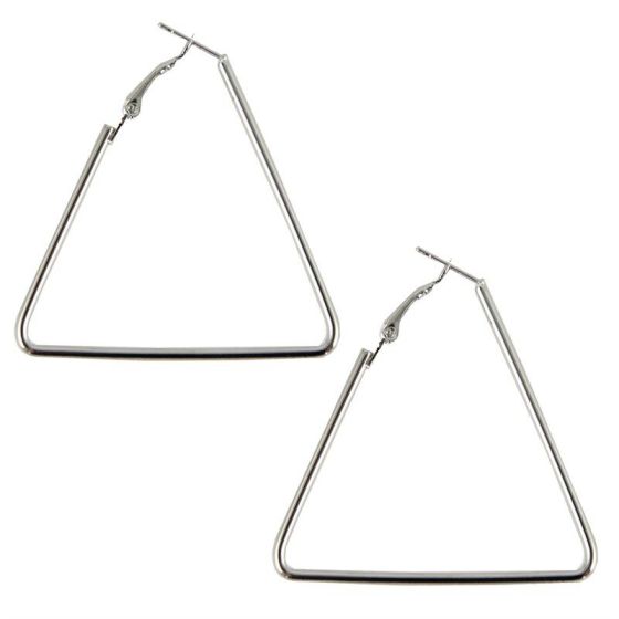 Small Triangle Pierced Hoop Earrings (30p Each)