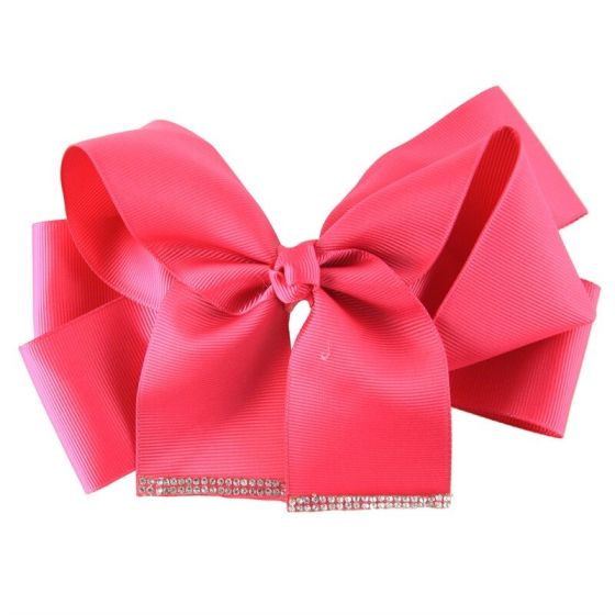 Pink Diamante Bow Hair Concords (Approx 54p Each)