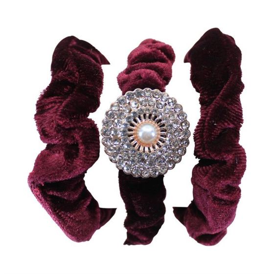 Velvet Diamante Scrunchies  (45p Per Card)